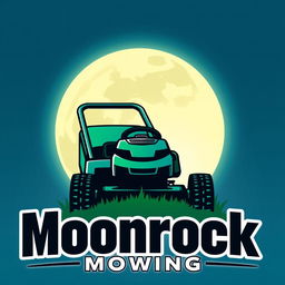 A striking logo design depicting a large, luminous moon as the central element, with a soft glow radiating from it