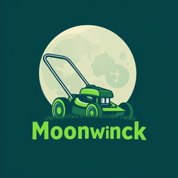 A visually appealing logo design featuring a large, radiant moon as the focal point, casting a soft glow in the night sky