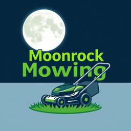 A captivating logo design showcasing a large, radiant moon as the central feature, surrounded by a starry night sky