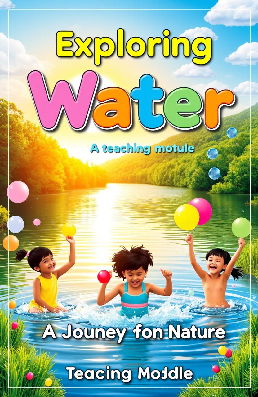 A vibrant and engaging educational cover for a teaching module themed around water