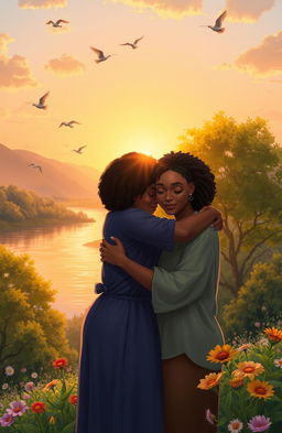 A serene and peaceful landscape depicting the concept of forgiveness