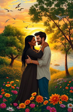 A serene and peaceful landscape depicting the concept of forgiveness