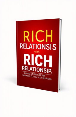A professional and elegant book cover design for a networking business theme titled 'Rich Relationships' with the subtitle 'Create a Million-Dollar Network for Your Business'
