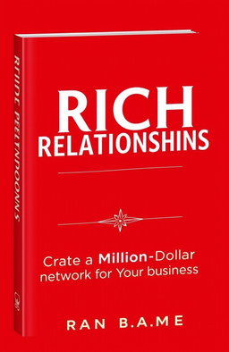 A professional and elegant book cover design for a networking business theme titled 'Rich Relationships' with the subtitle 'Create a Million-Dollar Network for Your Business'