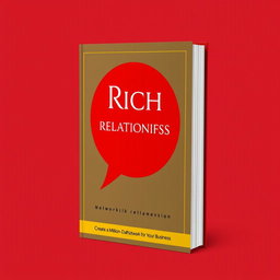 A book cover design for a Networking business theme featuring the title 'Rich Relationships' and the subtitle 'Create a Million-Dollar Network for Your Business'