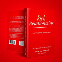 A book cover design for a Networking business theme featuring the title 'Rich Relationships' and the subtitle 'Create a Million-Dollar Network for Your Business'