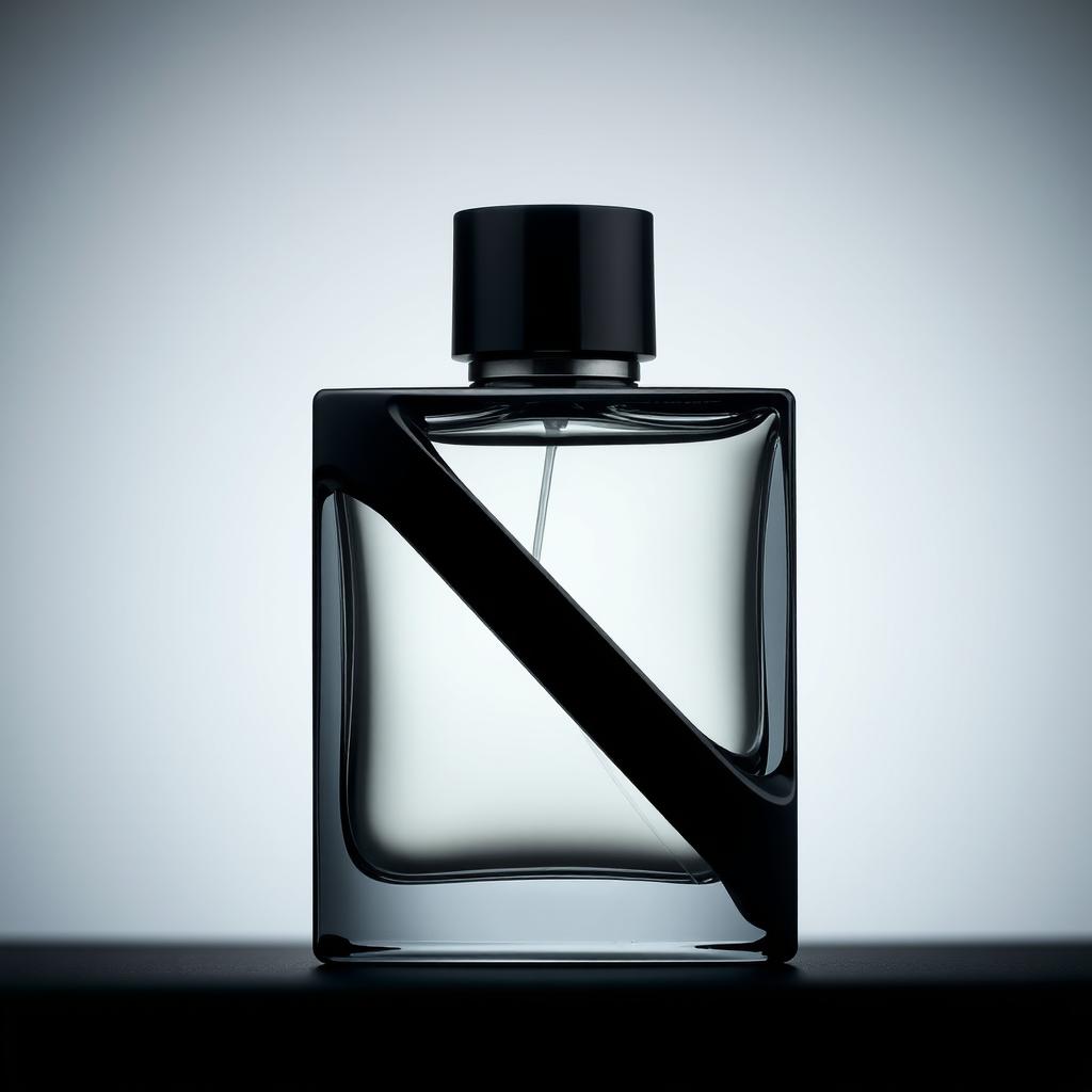 A sleek and elegant 100 ml perfume bottle, showcasing a professional design with clean lines and a sophisticated finish