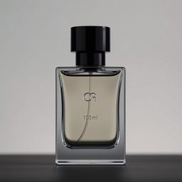 A sleek and elegant 100 ml perfume bottle, showcasing a professional design with clean lines and a sophisticated finish