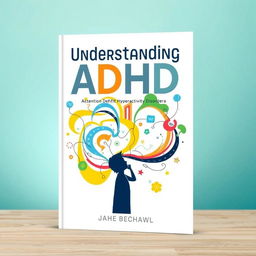 A captivating book cover design focused on ADHD (Attention Deficit Hyperactivity Disorder)
