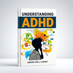 A captivating book cover design focused on ADHD (Attention Deficit Hyperactivity Disorder)
