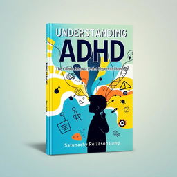 A captivating book cover design focused on ADHD (Attention Deficit Hyperactivity Disorder)