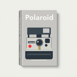 A minimalist book cover design for the short story "Polaroid" by Nash Nithi