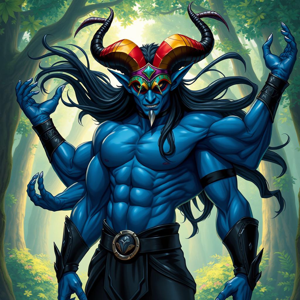 Meet the Six-Armed Blue Tiefling Warrior