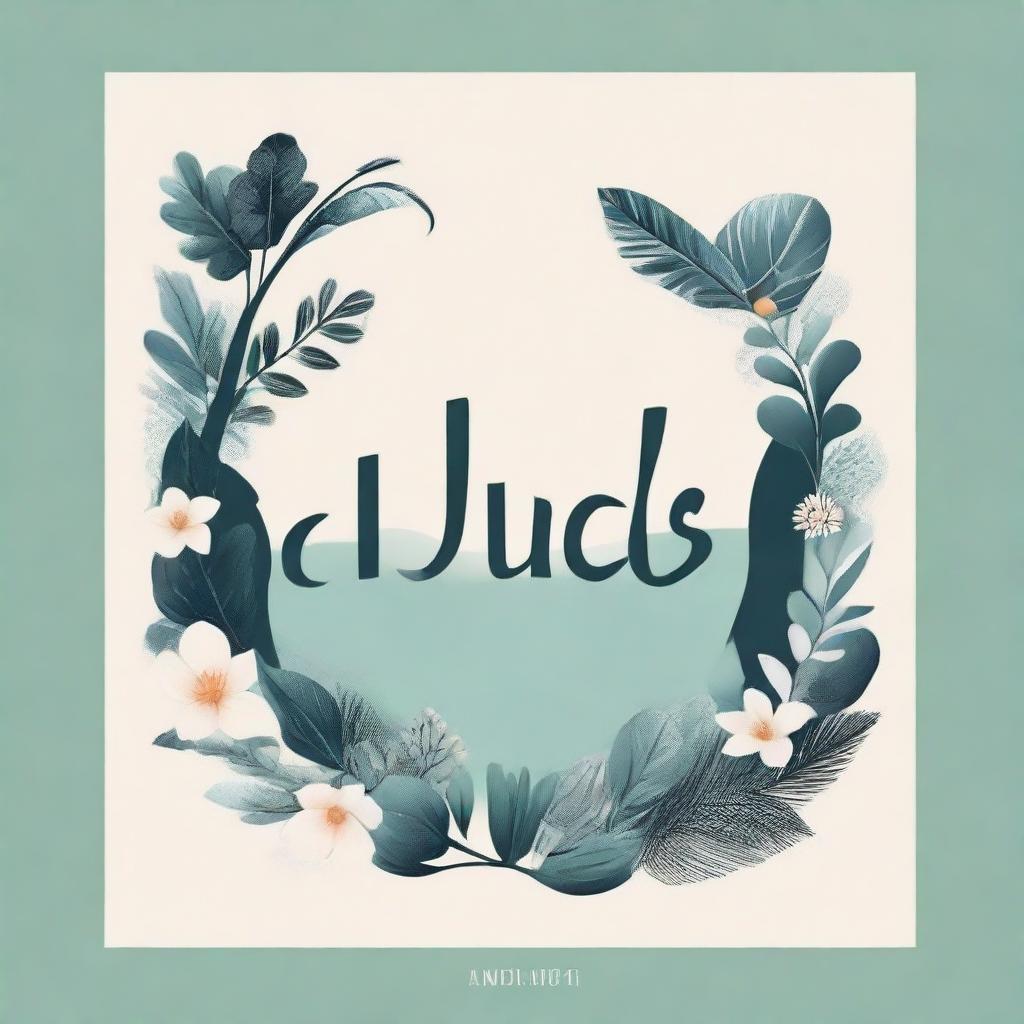 A creatively designed poster featuring the word 'IDYLLIC' prominently in an appealing and stylish typography. Surround the word with pictorial elements that evoke a sense of serenity, tranquility, and natural beauty.