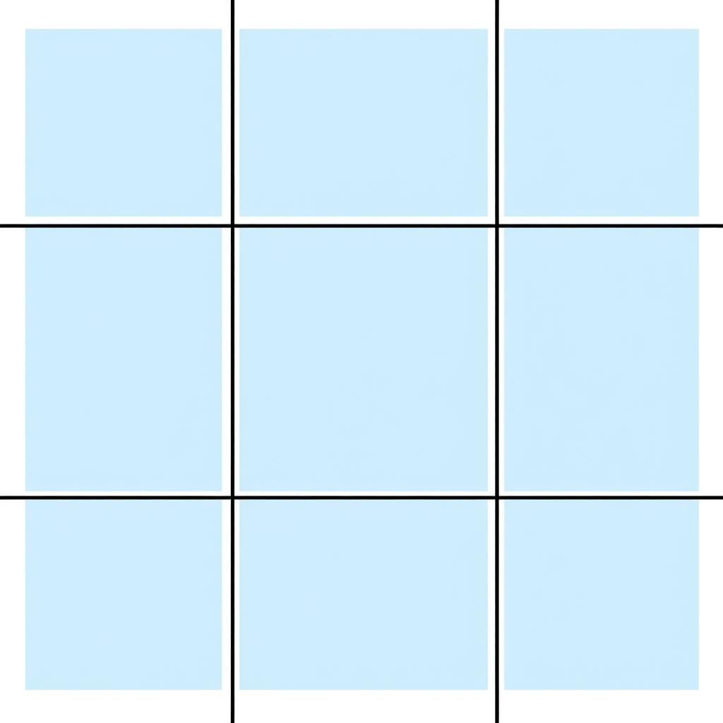 An 8x8 grid in a simplistic, artistic style, with clear divisions