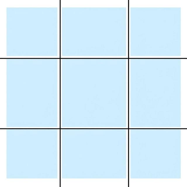 An 8x8 grid in a simplistic, artistic style, with clear divisions