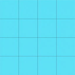 An 8x8 grid in a simplistic, artistic style, with clear divisions