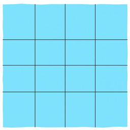 An 8x8 grid in a simplistic, artistic style, with clear divisions
