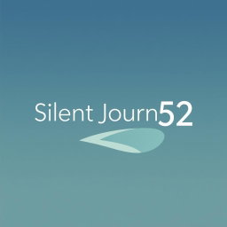 A modern and minimalist logo design for a YouTube channel named 'Silent Journey52'