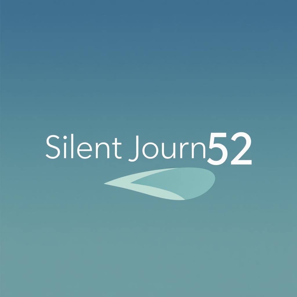 A modern and minimalist logo design for a YouTube channel named 'Silent Journey52'