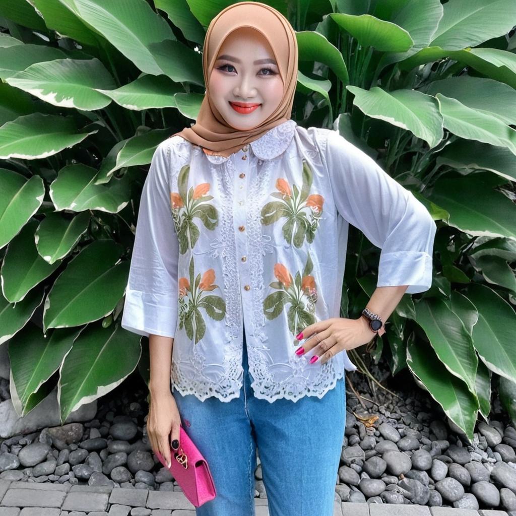 Buatkan foto ai dengan foto tersebut dengan payudara besar