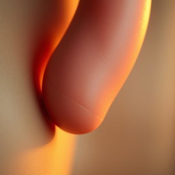 A close-up artistic rendering of a penis, showcasing smooth skin texture and detailed anatomical features