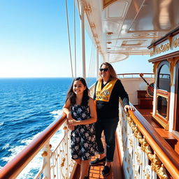 Sania, a cheerful young girl, is aboard a majestic Titanic-style ship with her dad and mom