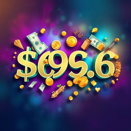 A stylized depiction of the number $696