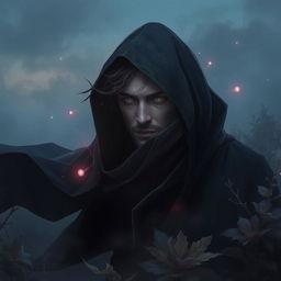 A mysterious and enigmatic male figure known as 'Scimetar,' shrouded in an aura of intrigue and allure