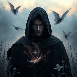 A mysterious and enigmatic male figure known as 'Scimetar,' shrouded in an aura of intrigue and allure