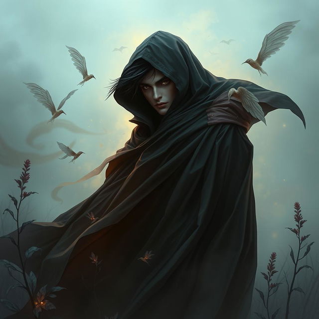 A mysterious and enigmatic male figure known as 'Scimetar,' shrouded in an aura of intrigue and allure