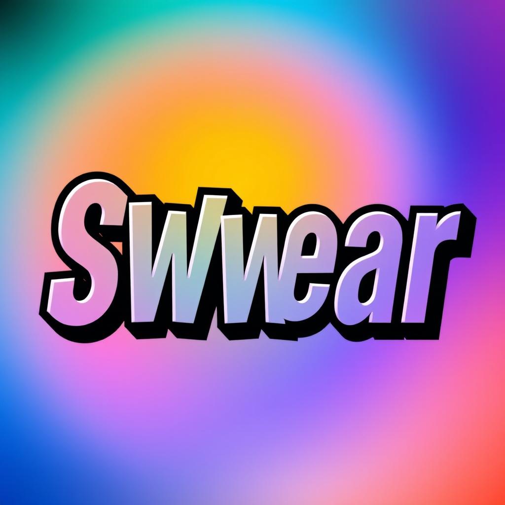 A stylish and modern phone wallpaper featuring the word 'SWear' prominently displayed in bold, dynamic typography