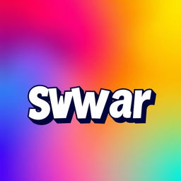 A stylish and modern phone wallpaper featuring the word 'SWear' prominently displayed in bold, dynamic typography