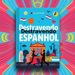 A book cover design for 'Destravando Espanhol', an Argentine Spanish learning book