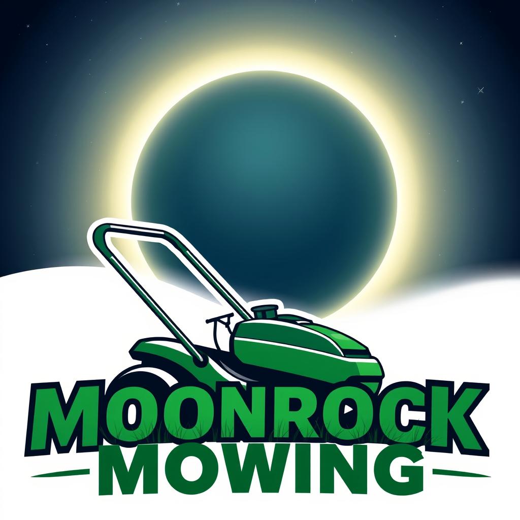 A striking logo design that features a large, luminous moon as the focal point, set against a deep, starry night sky