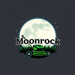 A visually captivating logo design showcasing a large, radiant moon at the center, illuminated against a dark, twinkling starry background