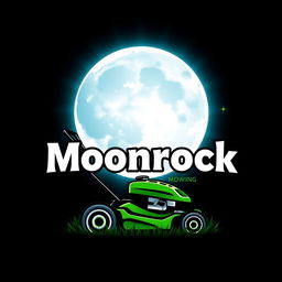A visually captivating logo design showcasing a large, radiant moon at the center, illuminated against a dark, twinkling starry background