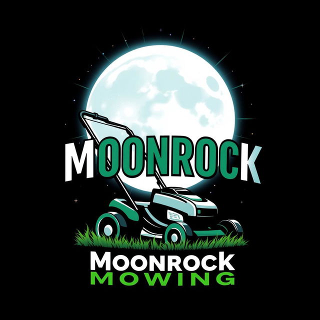 A visually captivating logo design showcasing a large, radiant moon at the center, illuminated against a dark, twinkling starry background