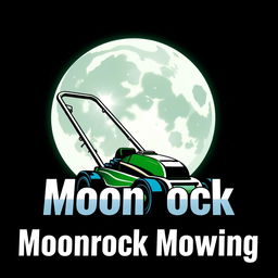 A striking logo design featuring a large, luminous moon as the focal point, set against a dark, star-filled night sky