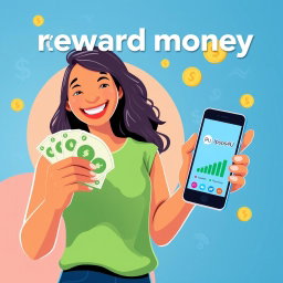 A visually appealing illustration representing the concept of reward money from Ipsos4U