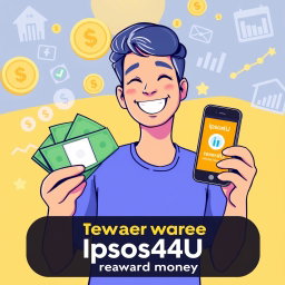 A visually appealing illustration representing the concept of reward money from Ipsos4U