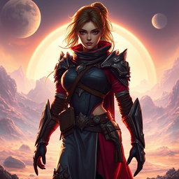 A highly detailed, artistic representation of a female character inspired by a video game, depicted in a beautiful and tasteful artistic style