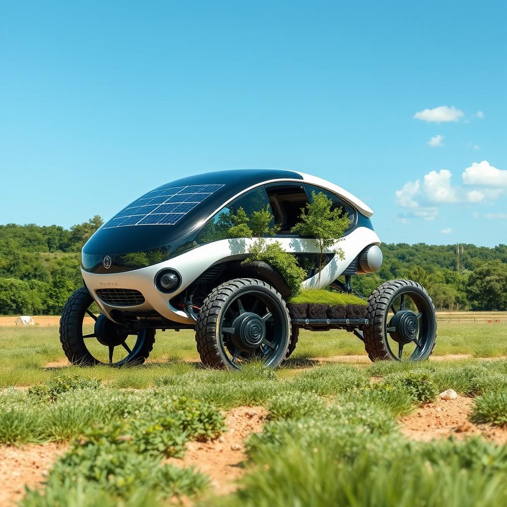 A futuristic machine designed to rehabilitate and restore natural ecosystems, focusing on land