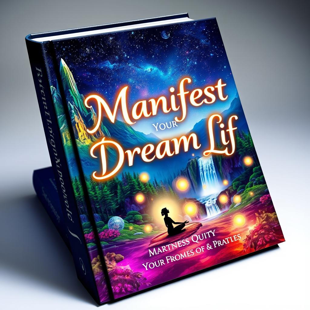 A captivating book cover design featuring a vibrant and enchanting fantasy scene