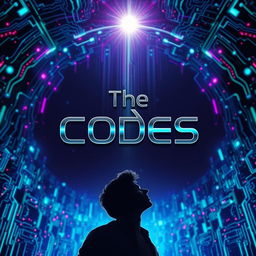 A futuristic and captivating book cover for a sci-fi novel titled 'The Codes'