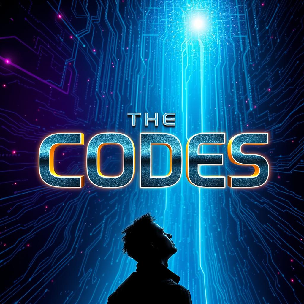 A futuristic and captivating book cover for a sci-fi novel titled 'The Codes'