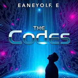 A futuristic and captivating book cover for a sci-fi novel titled 'The Codes'