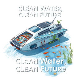 A detailed poster concept focused on a pressing environmental issue: garbage in water bodies and dirty water