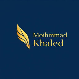 A professional and modern logo design for a journalist named Mohammad Khaled