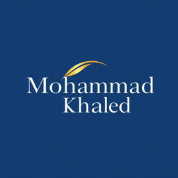 A professional and modern logo design for a journalist named Mohammad Khaled